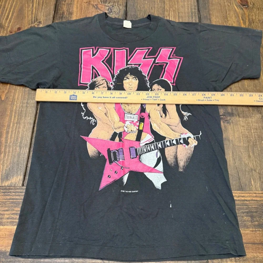 Vintage 1987 KISS Paul‎ Stanley T-Shirt, life is like sex, original production